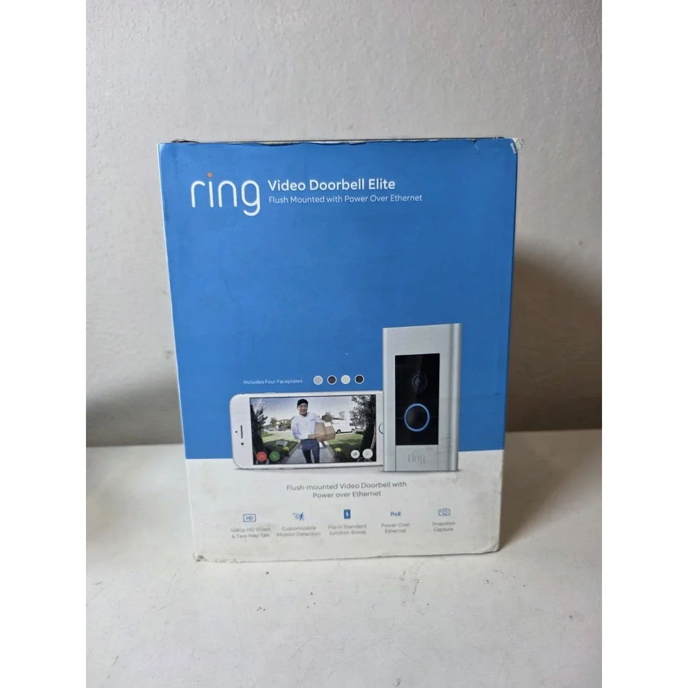 Ring Elite Video Doorbell PoE – NEW OPEN BOX – Hardwired Pro Model – 1080p HD